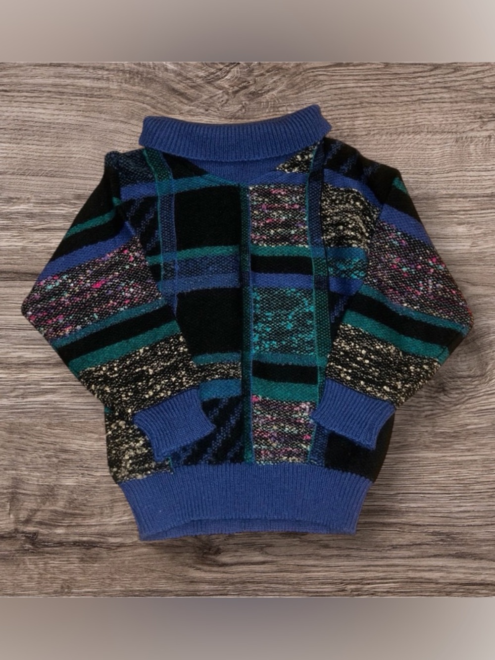 Colorful Patterned Sweater 90s knit